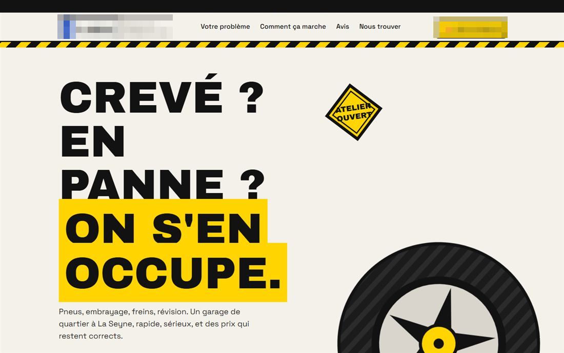 Maquette du site TL Méca Auto